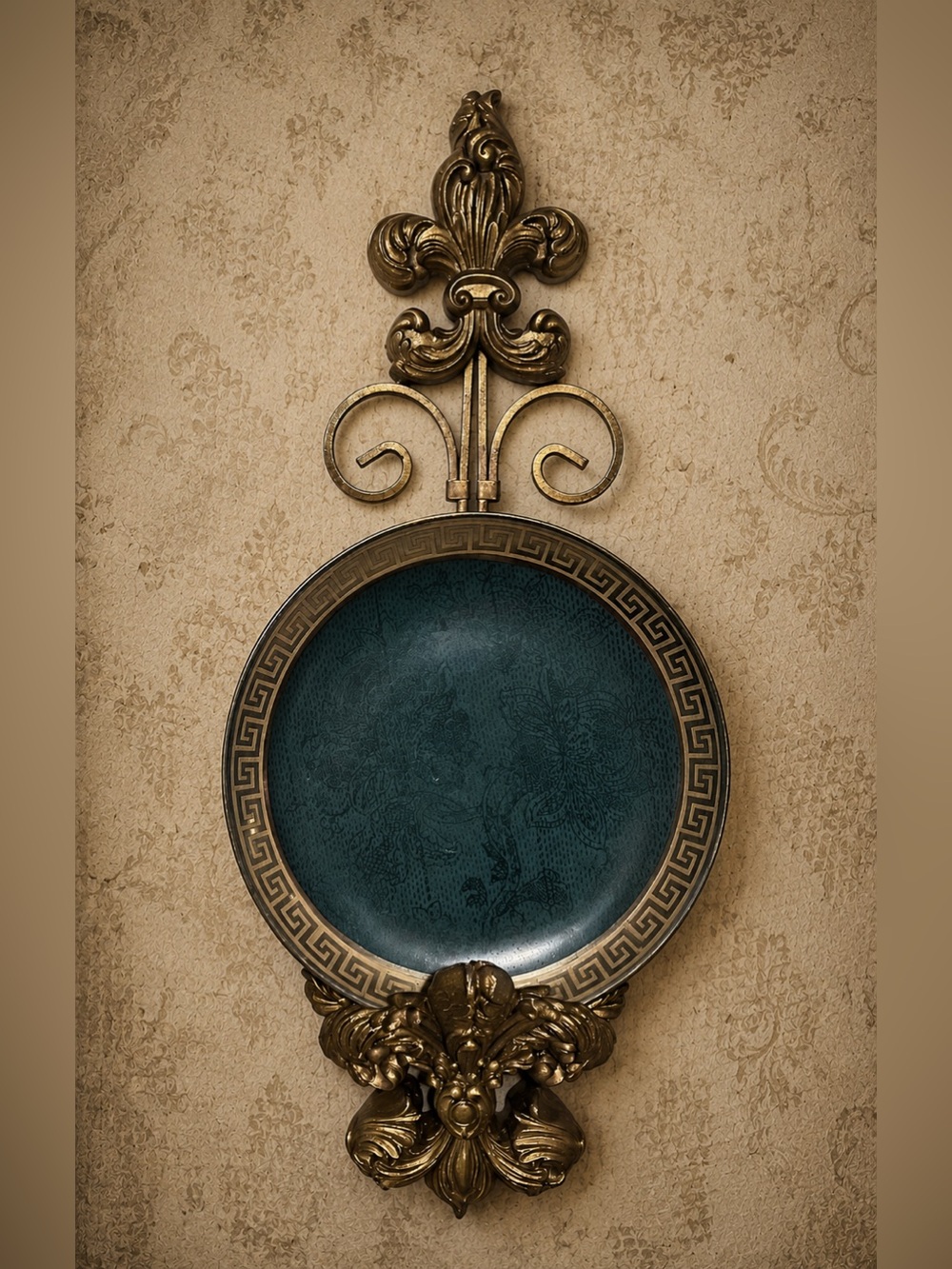 Brass plate holder.